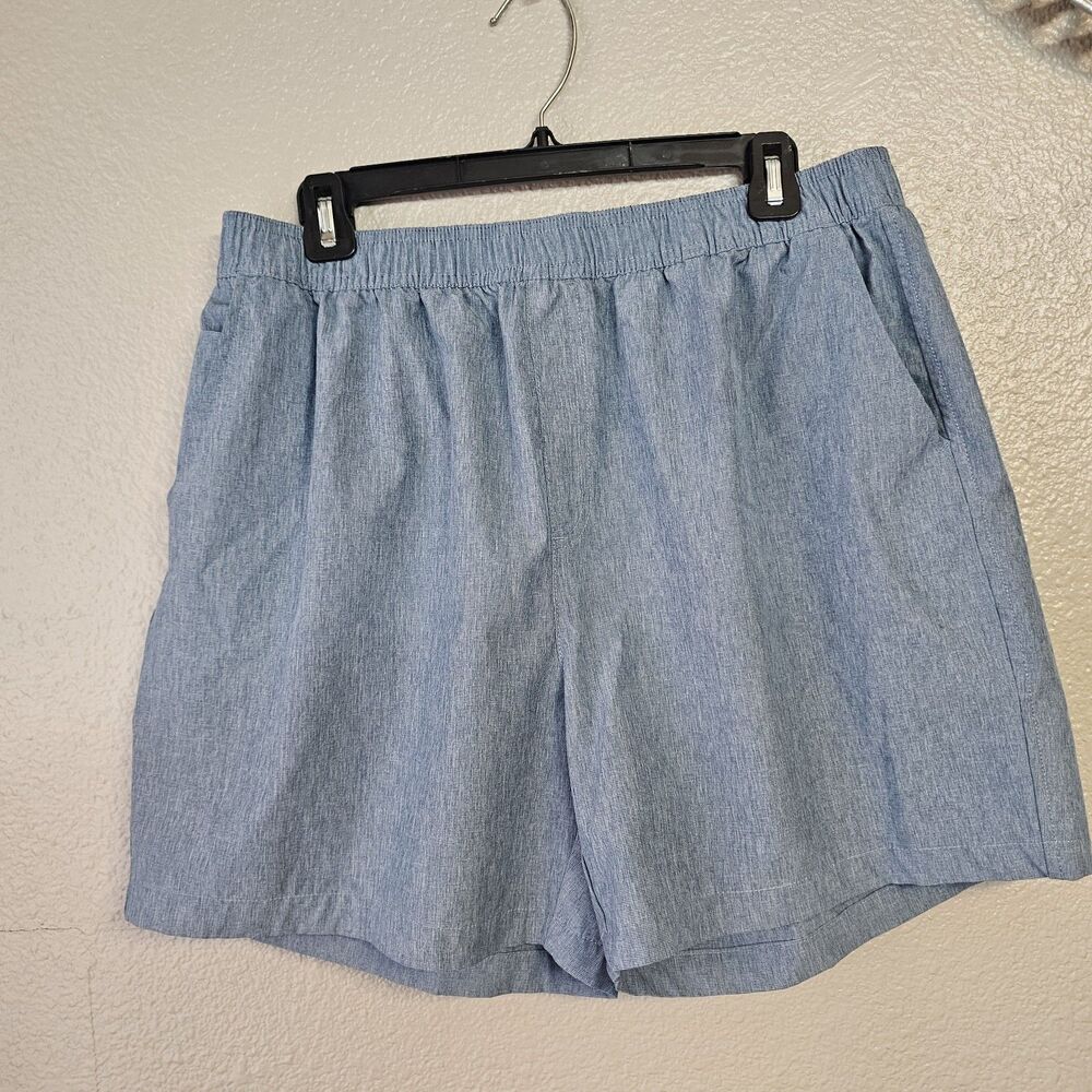 World Wide Sportsman Men’s XL Tall Blue Performance Shorts Stretch Fishing B006
